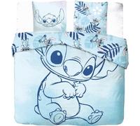 Parure da letto Arlis con motivo Stitch Disney - 1 copripiumino + 2 federe, 100% cotone (parure da letto Stitch Disney per letto matrimoniale, A, 240 x 220 cm)