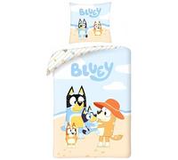 Parure da letto Bluey, copripiumino reversibile 140 x 200 cm, federa 65 x 65 cm (Parure copripiumino Bluey)