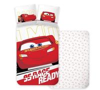 Parure da letto Disney Cars, per letto singolo o bambino, copripiumino 100 x 135 cm + federa 40 x 60 cm, 100% cotone, Flash McQueen