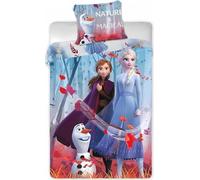 Parure da letto Frozen Disney Frozen in microfibra, 140 x 200 cm, copripiumino + federa 63 x 63 cm, per bambine - Elsa Anna Camera (B)