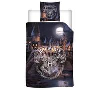 Parure da letto Harry Potter Hogwarts, in policotone, copripiumino reversibile 140 x 200 cm + federa 65 x 65 cm