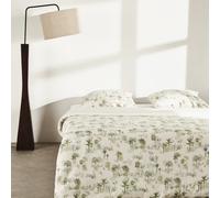 Parure da letto in lino e cotone con motivo toile de jouy 240x220 cm