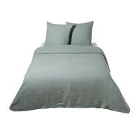 Parure da letto in lino lavato verde giada, 240x260 cm