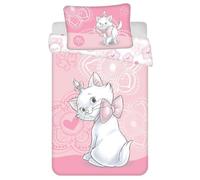 Jerry Fabrics Parure da letto Marie Aristogatti, 100% cotone, copripiumino 100 x 135 cm e federa 40 x 60 cm, rosa