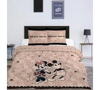Parure da letto matrimoniale con Mickey e Minnie Classic, 2 persone, copripiumino reversibile 240 x 220 cm + 2 federe 65 x 65 cm