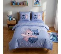 Parure da letto matrimoniale Stitch & Angel, 2 persone, copripiumino reversibile 240 x 220 cm + 2 federe 65 x 65 cm, in policotone