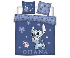 Parure da letto matrimoniale Stitch Ohana, 100% cotone, copripiumino 240 x 220 cm + 2 federe 65 x 65 cm