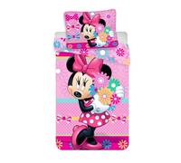Parure da letto Minnie Flowers Disney - Copripiumino in cotone reversibile letto singolo