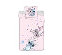 Parure da letto per bambini Stitch e Angel Universe, 100% cotone, copripiumino 140 x 200 cm + federa 65 x 65 cm,