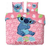 Parure da letto Stitch per 2 persone, copripiumino reversibile con 2 federe - 100% cotone (Parure da letto Stitch per 2 persone, B, 240 x 220 cm + 65 x 65 cm)