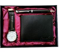 Parure da Uomo con Orologio Portafoglio e Penna Sfera in Confezione Regalo