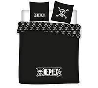 Parure de lit double réversible OP - Noire et Blanche - 220 cm x 240 cm