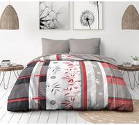 Parure de lit microfibre - HOME LINGE PASSION - SHIZUOKA - Housse 220 x 240 cm + 2 taies d'oreiller 63 x 63 cm - Bleu