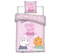 Parure de lit réversible PEP - Peppa, Suzy et Candy - Rose - 140 cm x 200 cm