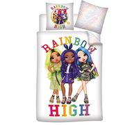 Parure de lit réversible Rainbow High - Amaya, Krystal et Karma - 140 cm x 200 cm