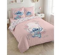 DISNEY - Duvet Cover 240x220cm - Stitch Pink Love NUOVO