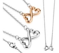 Parure Donna Catena + Ciondolo Farfalla Cuore Acciaio O Placca Oro Rame 6264