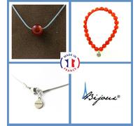 Parure Gioielli Braccialetto Collana 1 Perla Corniola D Uruguay 8 Mm. Taglia