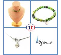 Parure Gioielli Braccialetto Collana 10 Perle Giada Nefrite Da Xiuyan Taglia
