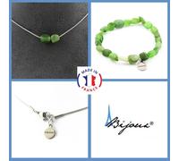 Parure Gioielli Braccialetto Collana 2 Perle Giada Nefrite Siberiano Taglia