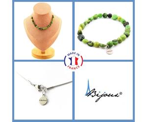 Parure Gioielli Braccialetto Collana 20 Perle Giada Nefrite Di Xiuyan Taglia