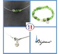 Parure Gioielli Braccialetto Collana 3 Perle Giada Nefrite Siberiano Taglia