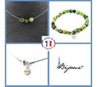 Parure Gioielli Braccialetto Collana 3 Perle Giada Nefrite,Xiuyan Chine. Misura