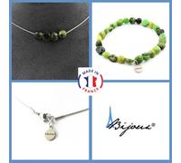 Pietre E Minerali. Set Gioielli Bracciale Collana 4 Perle Giada Nefrite Di X