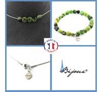 Pietre E Minéraux. Parure Gioielli Braccialetto Collana 5 Perle Giada Nefrite X