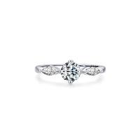 Parure gioielli da donna, anello in argento 1,7 mm, semplice a tre pietre, dimensioni per lesbiche classiche, 51.5, Argento sterling, Zirconia cubica