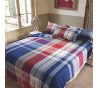 Parure lenzuola con federe tinto filo scozzesi Bossi Casa CORK 7440