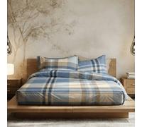 Parure lenzuola tinto filo matrimoniale Bossi DUNBAR 7604 azzurro