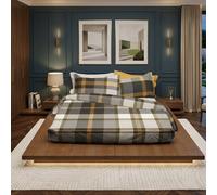 Parure lenzuolo e federe matrimoniale Bossi MILLER 7612 grigio tinto filo