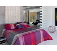 Parure letto Bossi Glenn in cotone con federe cuscino tinto in filo