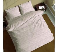 Parure o Completo Copripiumino o Copritrapunta Borbon Grigio Beige 100% Cotone