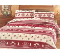 Parure o Completo Copripiumino o Copritrapunta Shabby Tirolo Cuori 100% Cotone