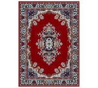 Parure Scendiletto PERSIAN 100% Polipropilene, Tappeti Stile Orientale Classico Persiano per Camera da Letto, Resistente E Facile da Pulire Dis. 6210 Red Tris (1 pezzo 70x130 + 2 pezzi 55x105)