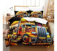 Parure Stampato Cyber Truck Art 3D Ragazze, Adulti Lion Head Truck Microfibra Con Il Cuscino Decorazione Per La Camera Da Letto Double(200x200cm)