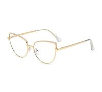 PARWANA Occhiali da Lettura Cat-Eye Anti Luce Blu Oversize Lettori for Computer di Design da Donna Specchio a Luce Piatta antiriflesso (Color : Yellow, Size : +0.00)