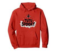 PAS de Boo-Ree: Tutu Spooky Ballet Costume di Halloween Felpa con Cappuccio, Unisex per Adulti, Rosso, L
