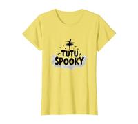 PAS de Boo-Ree: Tutu Spooky Ballet Costume di Halloween Maglietta, Donna, Limone, M