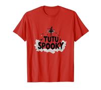 PAS de Boo-Ree: Tutu Spooky Ballet Costume di Halloween Maglietta, Uomo, Rosso, L