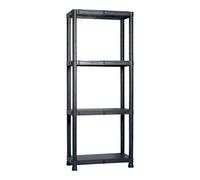 PAS KRONOS - Scaffale 4 Ripiani 3060 | 60x30x143 cm | Nero | 35 kg/ripiano | 140