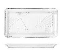 Pasabahce 5798222 Confezione 2 Vassoi Madlen in Vetro Trasparente Rettangolare, Cm 22 x 12