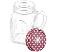 PASABAHCE Barattolo con Manico con Cannuccia, Tappo Rosso, 45 Cl, Glass