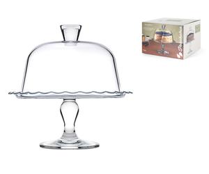 Pasabahce Alzata Petit Patisserie Con Cupola Cm 26, Vetro Trasparentre
