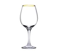 Pasabahce Confezione 6 Calici Amber Con Bordo Oro Vetro, Trasparente, Cl 36,5 - trasparente vetro 5557036