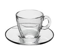 Pasabahce Aqua 95756 - Set caffè/Espresso, Tazze e piattini, 6 unità, 72ml
