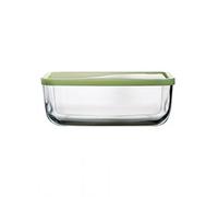 Pasabahce 8693357193604 Contenitore Rettangolare, Tappo Verde, Lt 1,7, 21x13x8 cm