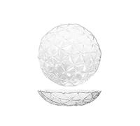 PASABAHCE Estrella Set 2 Piatti Fondi in Vetro, 20cm, Trasparenti, Design Moderno ed Elegante